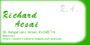 richard acsai business card